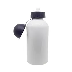 Portable Sublimation Blank 600ML White Aluminum Sport Water Bottle With Round Lids Drinkware Outdoor Tour Gym Cups For Kids