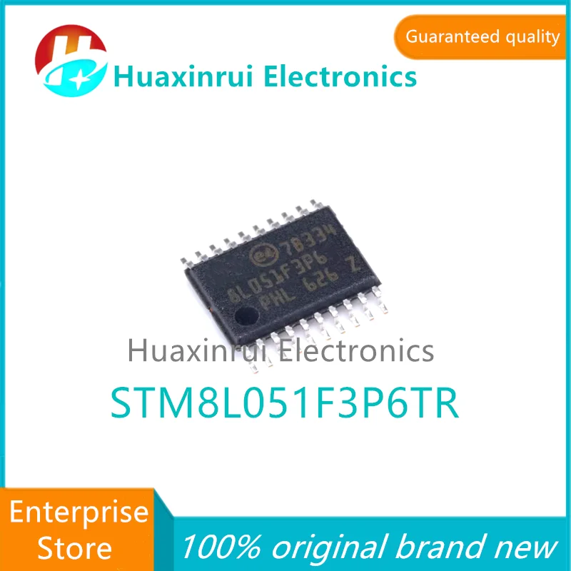 STM8L051F3P6TR TSSOP-20 100% original brand new silk screen 8L051F3P6 16MHz/8KB flash memory/8-bit microcontroller MCU STM8L051F