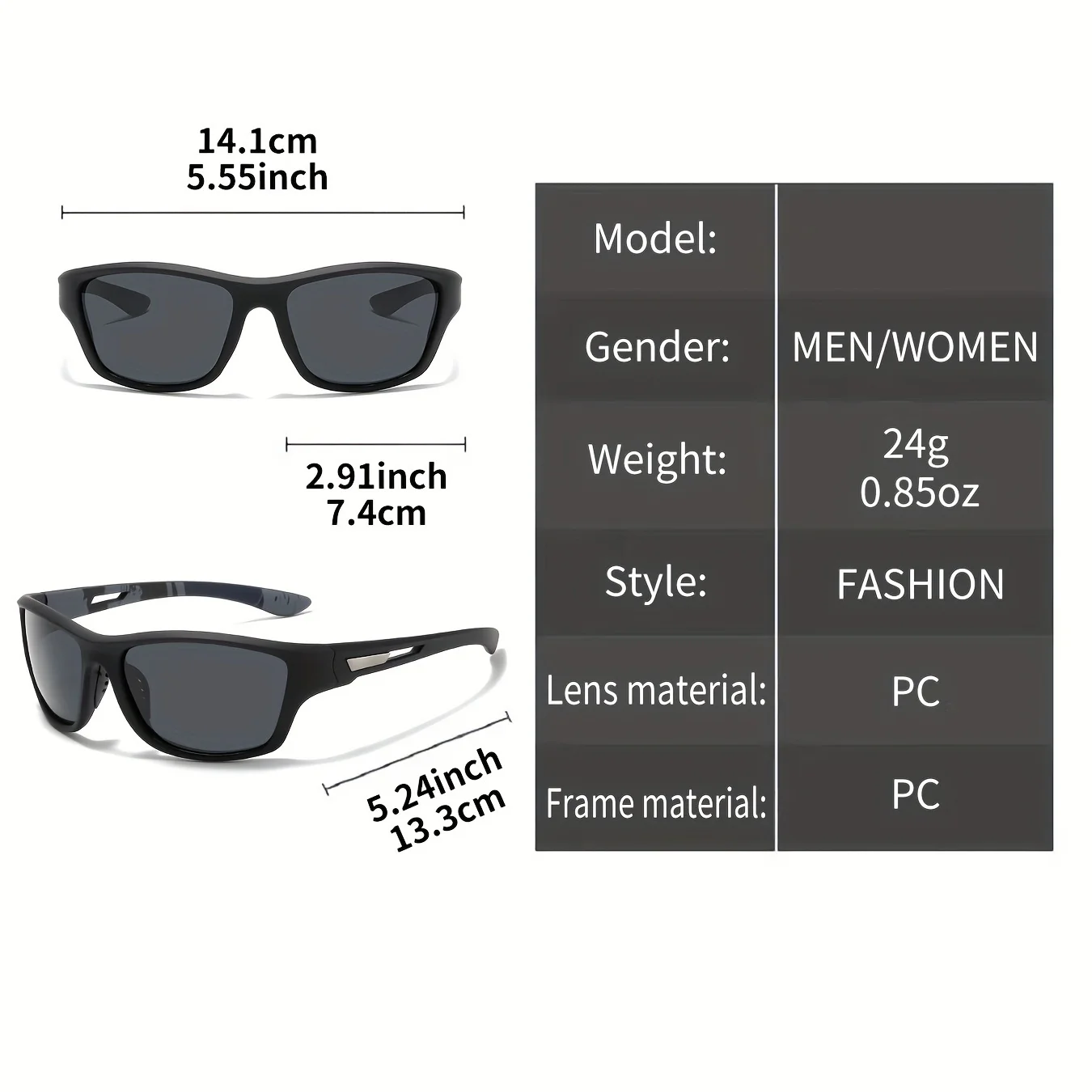2PCS Polarized Couple Glass Set Fishing UV Protection Glasses Perfect for Outdoor Sports Travel Driving Sunglasses for Men Women
