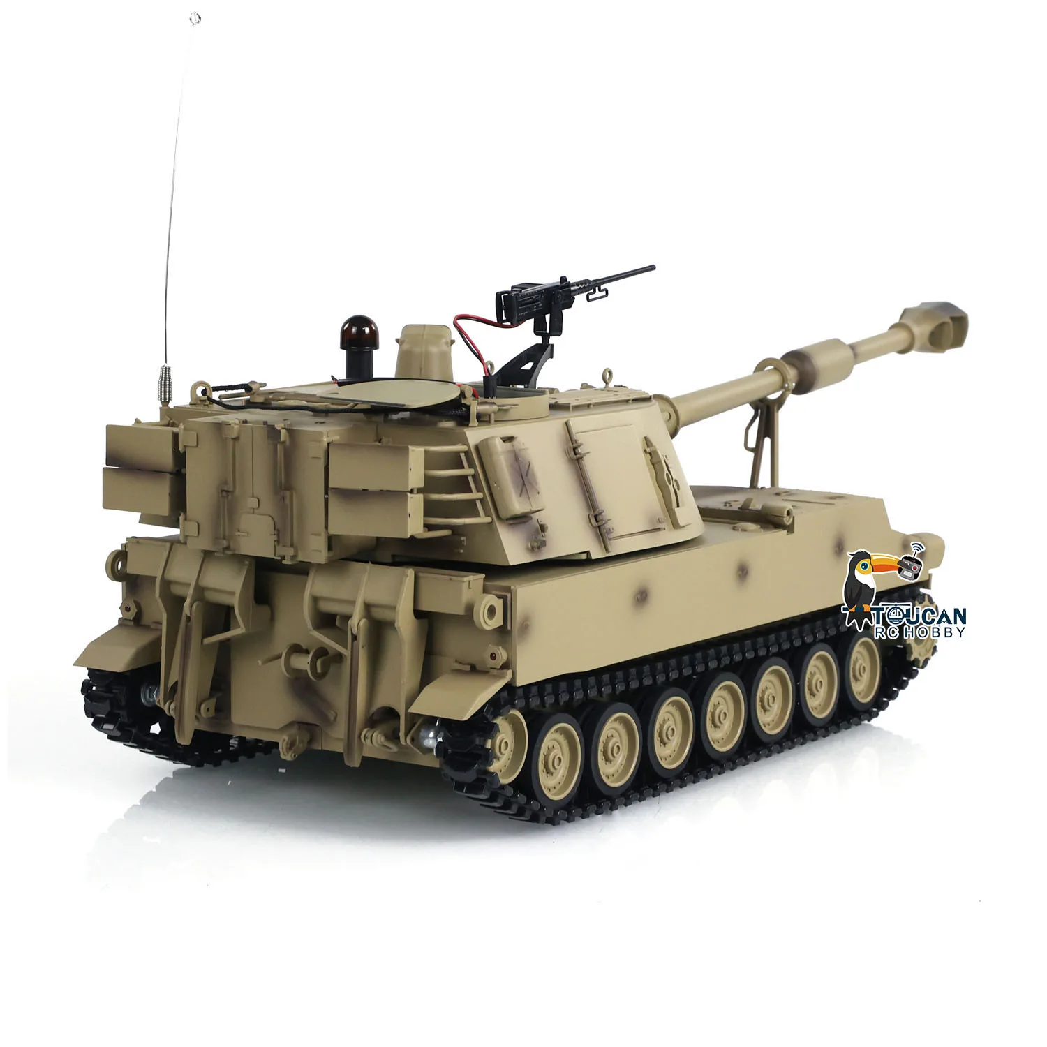 1/16 Tongde RC Serbatoio M109A2 Autopropellato RTR A Infrarossi BB Barilotto Telescopico Recoil Serbatoio di Controllo Remoto Dipinto Modello TH24239