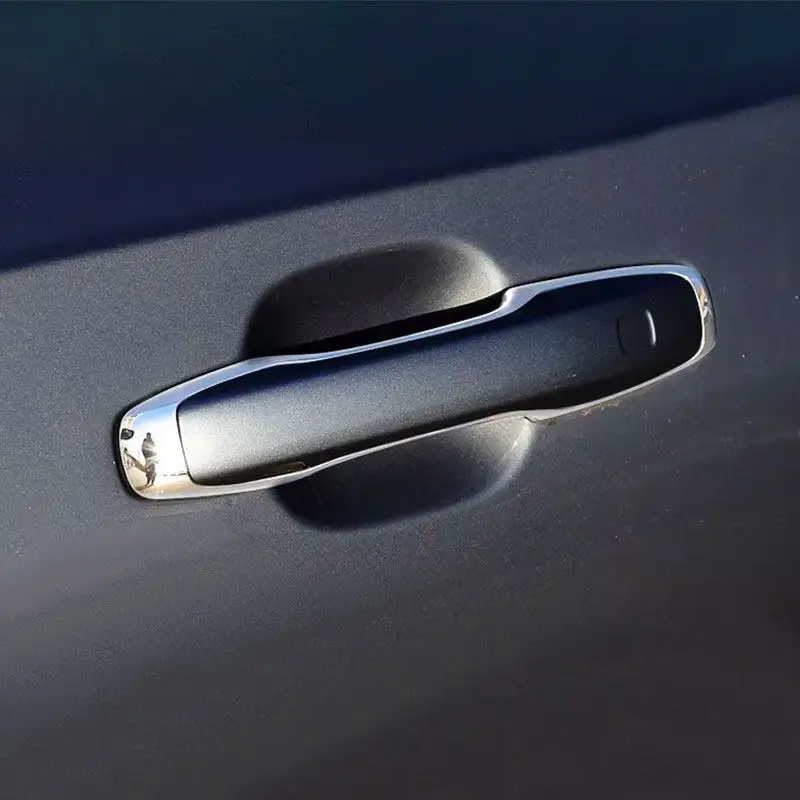 For Volvo XC60 2018 2019 2020 2021 2022 2023 2024 2025 Car Accessories Exterior Door Handle Catch Protect Cap Cover Trim Silver