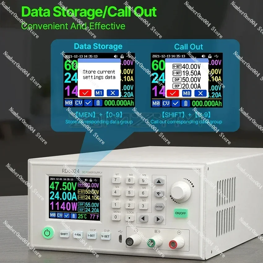 RD6024 Assembled Set 60V 24A Digital Control Stabilized AC To DC Adjustable Voltage Lab Power Supply Regulator 1140W/1440W