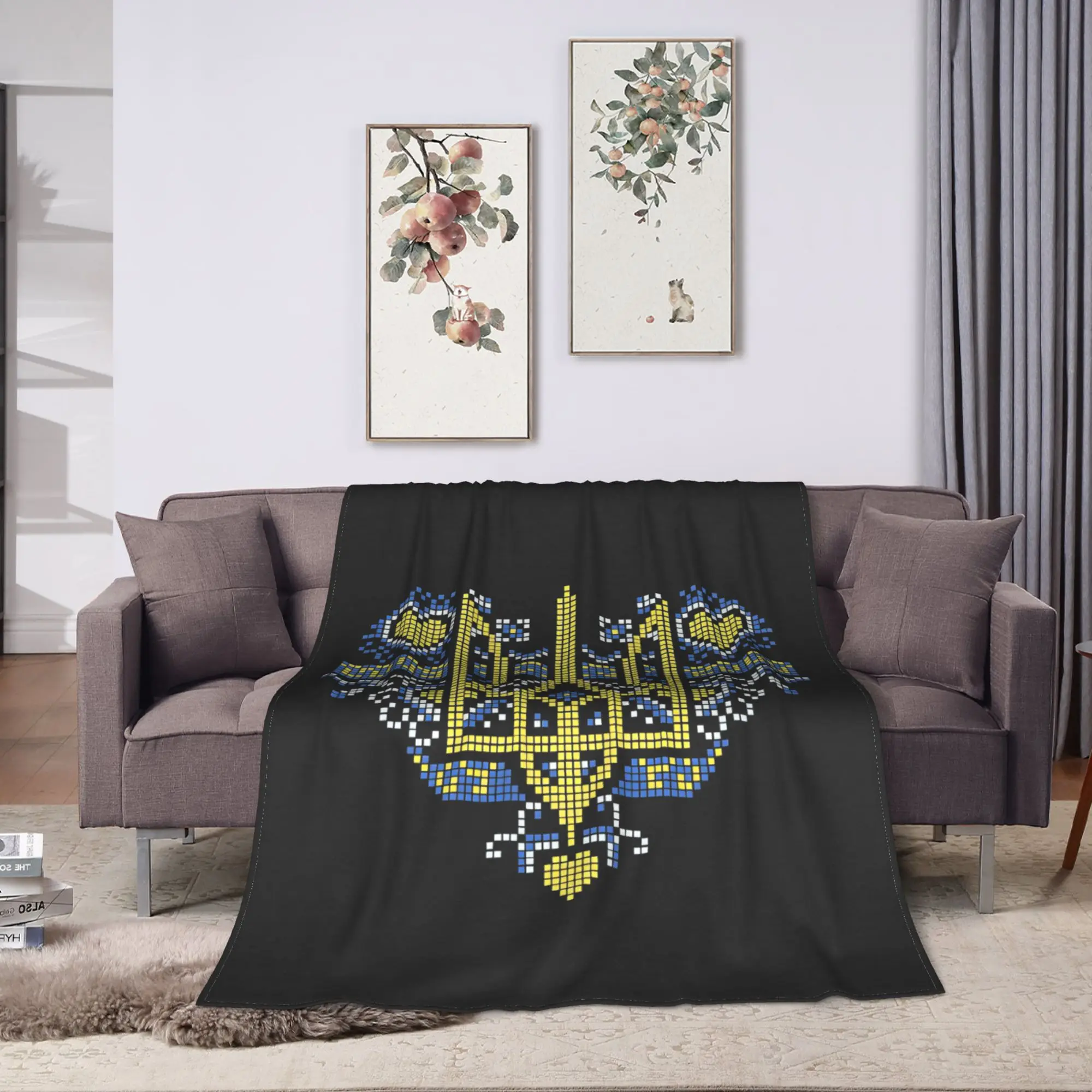 Ukrainian Vyshyvanka Flannel Blanket Winter  Warm Soft Throw Blanket for Child Living Room Graphic Bedspread Sofa Bed Cover