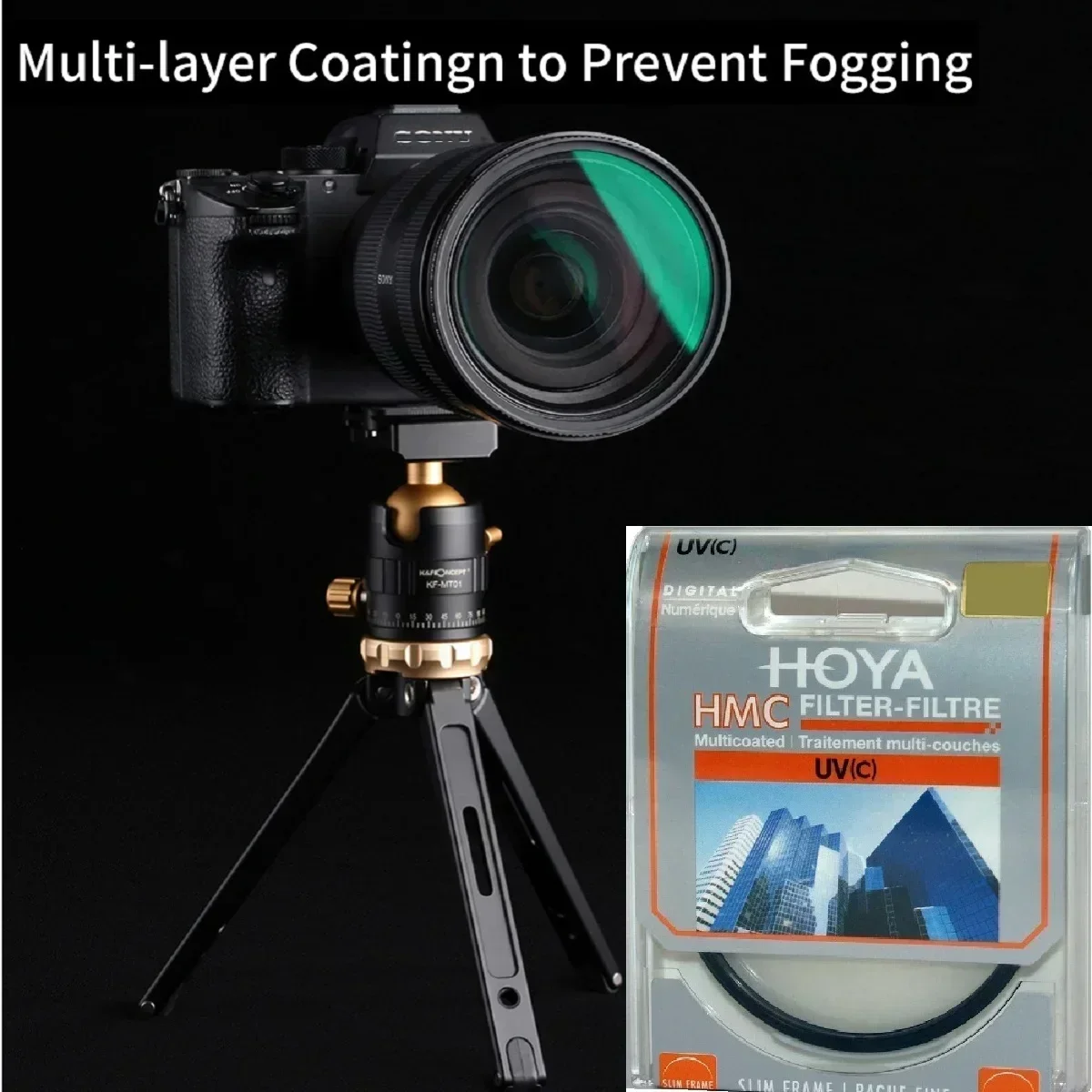 Hoya-Multi Coated Lens Filter, Anti-reflexo e filtros de luz azul, Slim Frame, HMC UV(c) 37, 40,5, 43, 46, 49, 52, 55, 58, 62, 67, 72, 77, 82mm