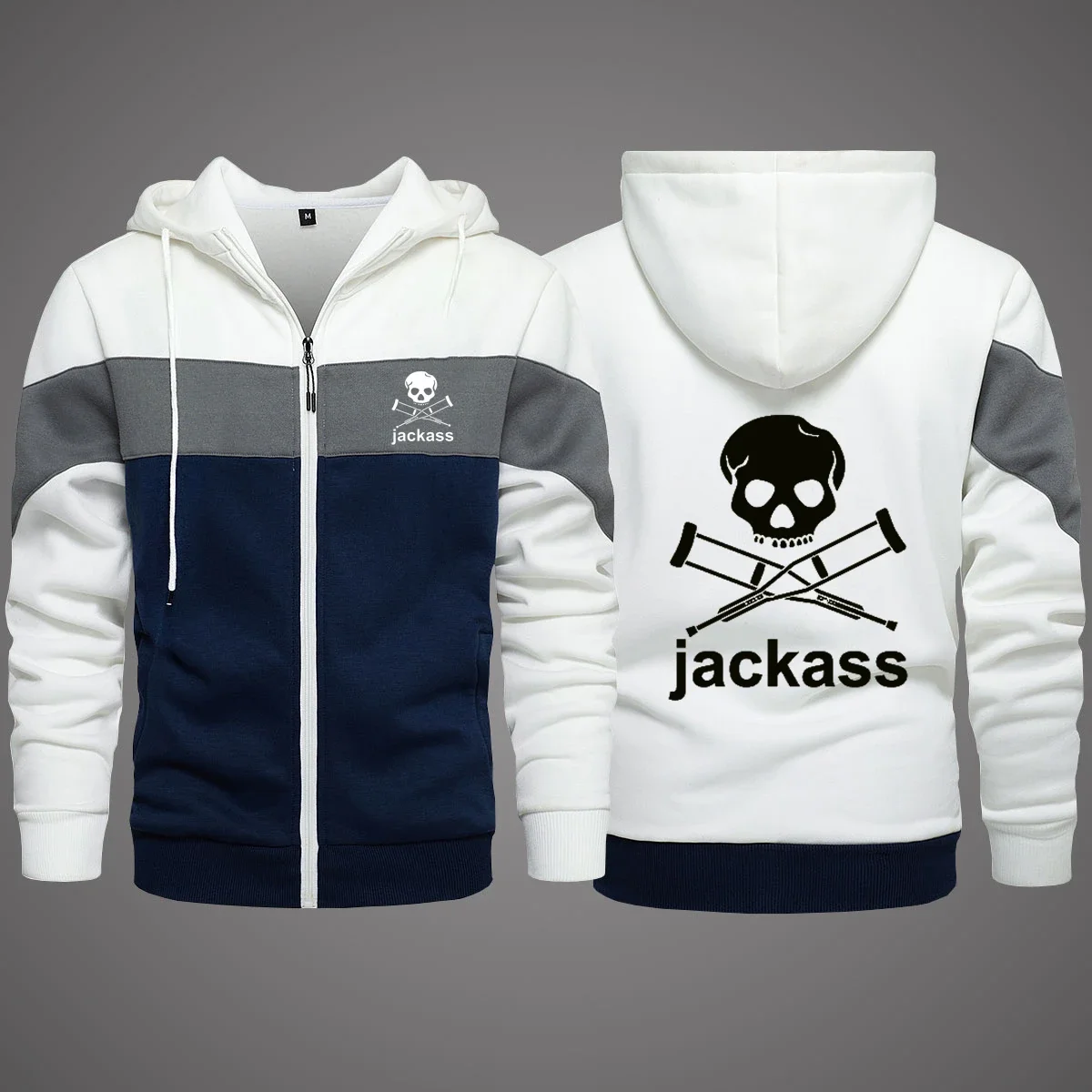 2024 New Jackass Forever Logo Printed Custom Made Cotton Warm Men Zipper Hoodie Jacket Pocket Casual Hooded Man Sportswear Tops