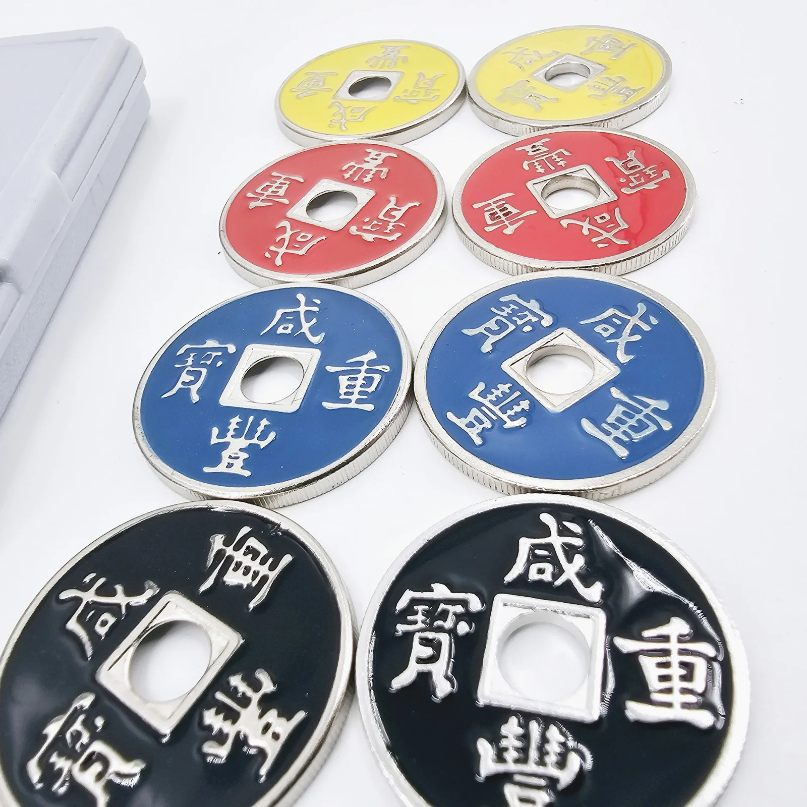 4 Pcs/ Set Chinese Coin (Xianfeng, Half Dollar Size, 4 Colors) Magic Tricks Mental Ancient Coins Magic Props Accessories