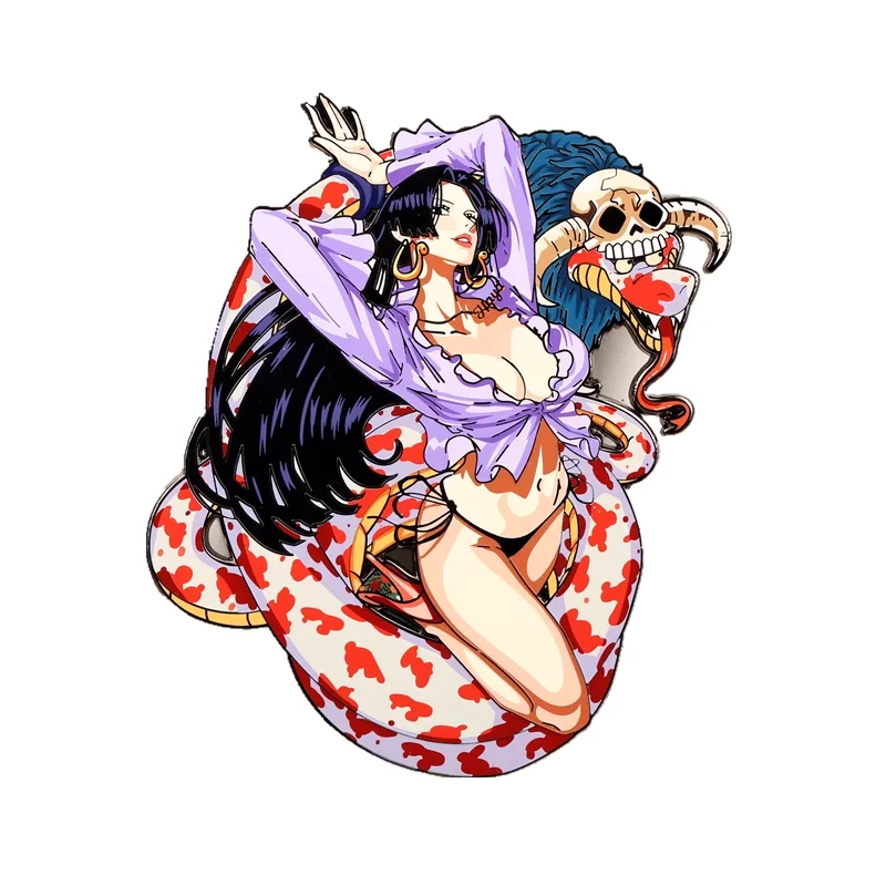 

One Piece Boa Hancock Anime Metal Brooch Badge Clothes Bags Model Ornaments Sexy Toys Accessories Gifts Promotion Free Shipping