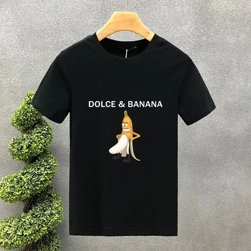 Dolce & Banana Cute Printed Spring Summer Personality T-shirt For Men’s Snake Hair Greek Mythology T shirt man T Shirt Woman