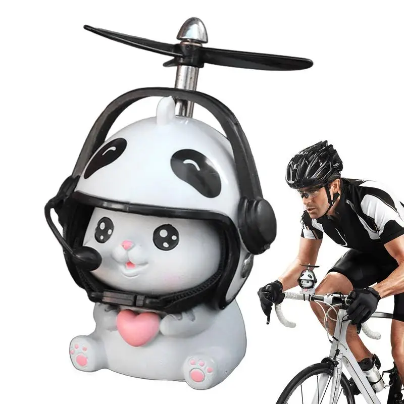 

Bike Cat Motorcycle Decoration Handlebar Kids Ornaments Cartoon Doll With Helmet Airscrew Handlebar