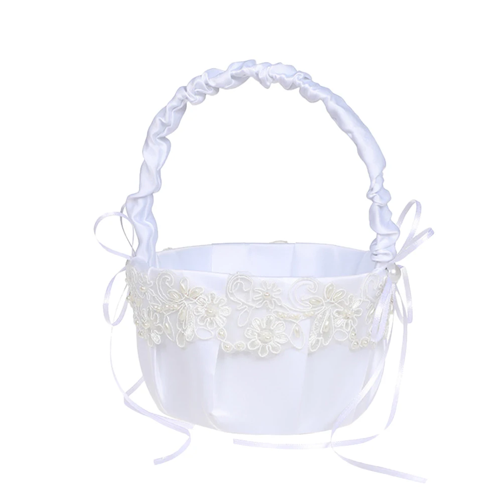 

Reusable Lace For Baskets Elegant Wedding Wedding Flowers Basket Girl Basket for Flowers Rose Petals Banquet Storage