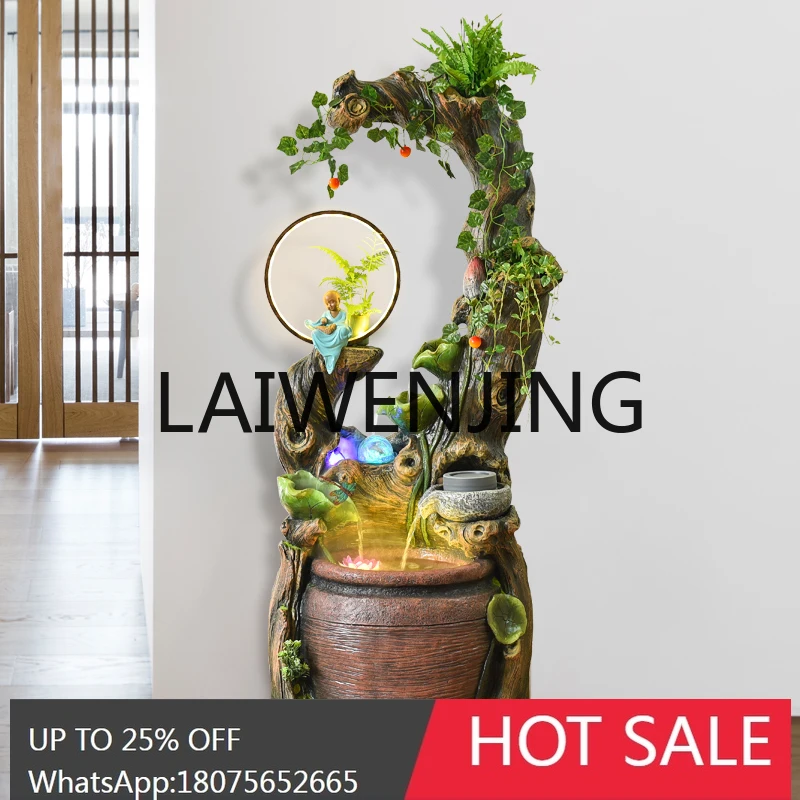 Zen Flowing Water Ornaments Lucky Fengshui Wheel Gourd Fountain Fish Pond Garden Courtyard Study Hotel Waterscape Decoration