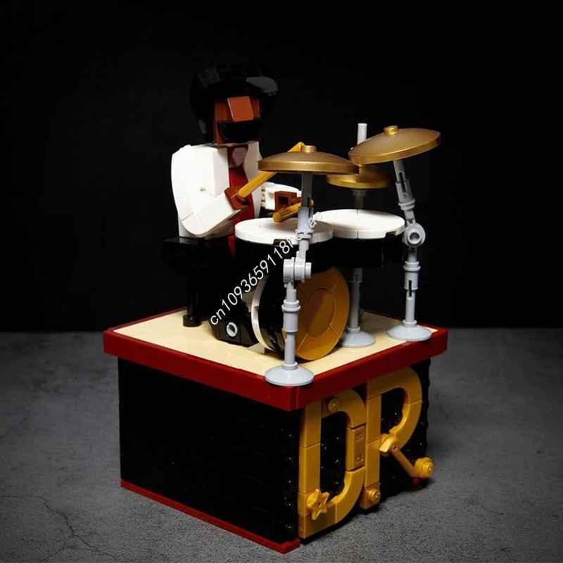 348 Uds. MOC baterista Automaton nan modelo de bloques de construcción juguetes artesanales arquitectura educación niños idea ensamblar regalos de navidad