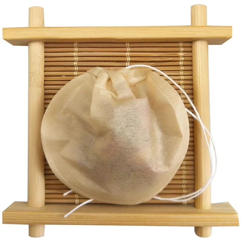 100Pcs Round Tea Bags Non Woven Fabric Disposable Filter The Debris For Making Tea Coffee Herbal Tea Condiment Perfume Bag
