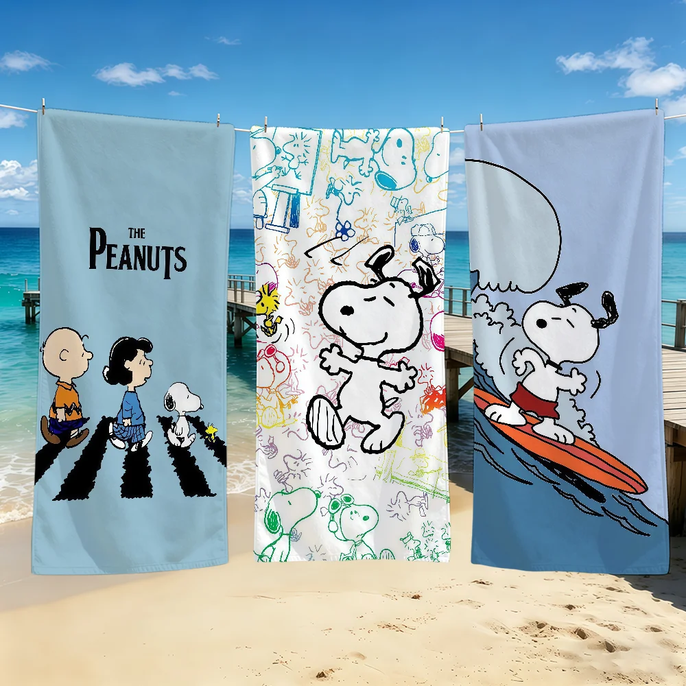 Comics Cute Towel For Outdoor S-SnoopyS-ES Camping Beach Towel Super Absorbent Quick-Drying Summer Towel