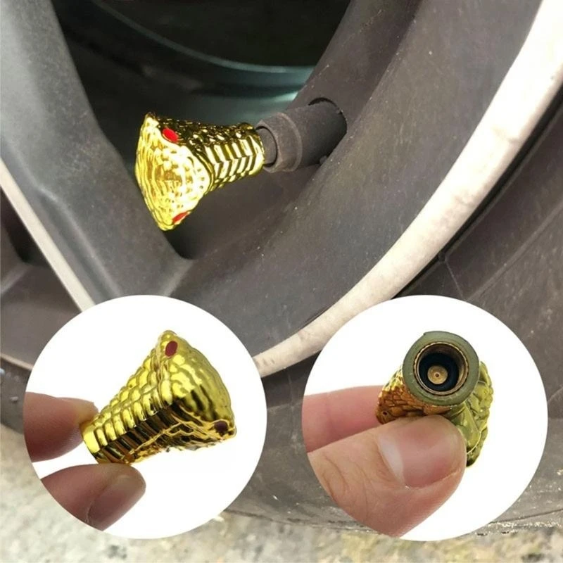 

A2UC 4Pieces Replacement Tire Valves Caps Air Valves Lids Tire Valves Stem Cover Cap Air Protections for Mountain Bike Wheel