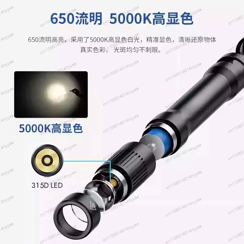 Мини-фонарик PL01 с функцией перезарядки, портативный, в форме ручки, с мощным светом для повседневного использования