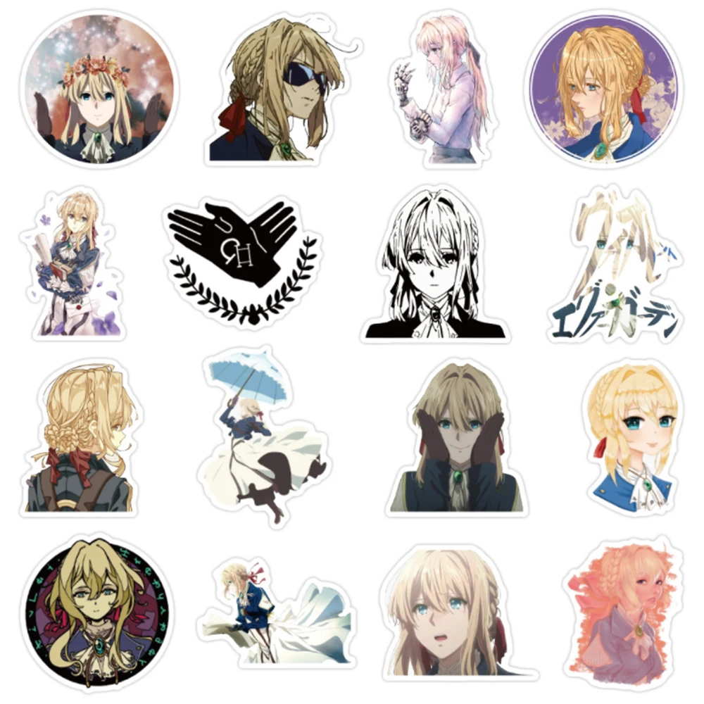 10/30/50pcs Violet Evergarden Japanese Anime Graffiti  Sticker Cartoon Infinite Love Birthday Phone Laptop Decal Decor Stickers