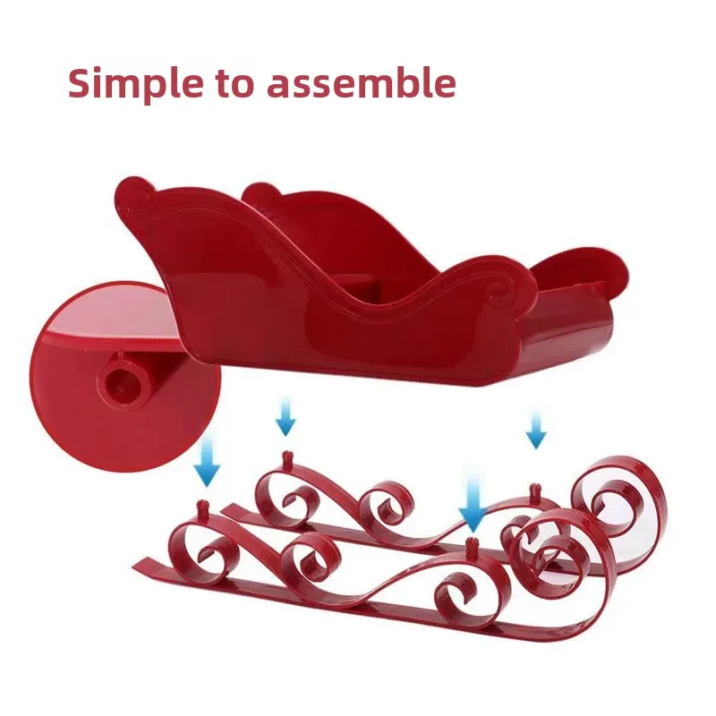 Mini Cute Christmas Sleigh Ornament for Office Desk Decor Accent Holiday Office Gift Desk Calendar Office Bookshelf Home Decor