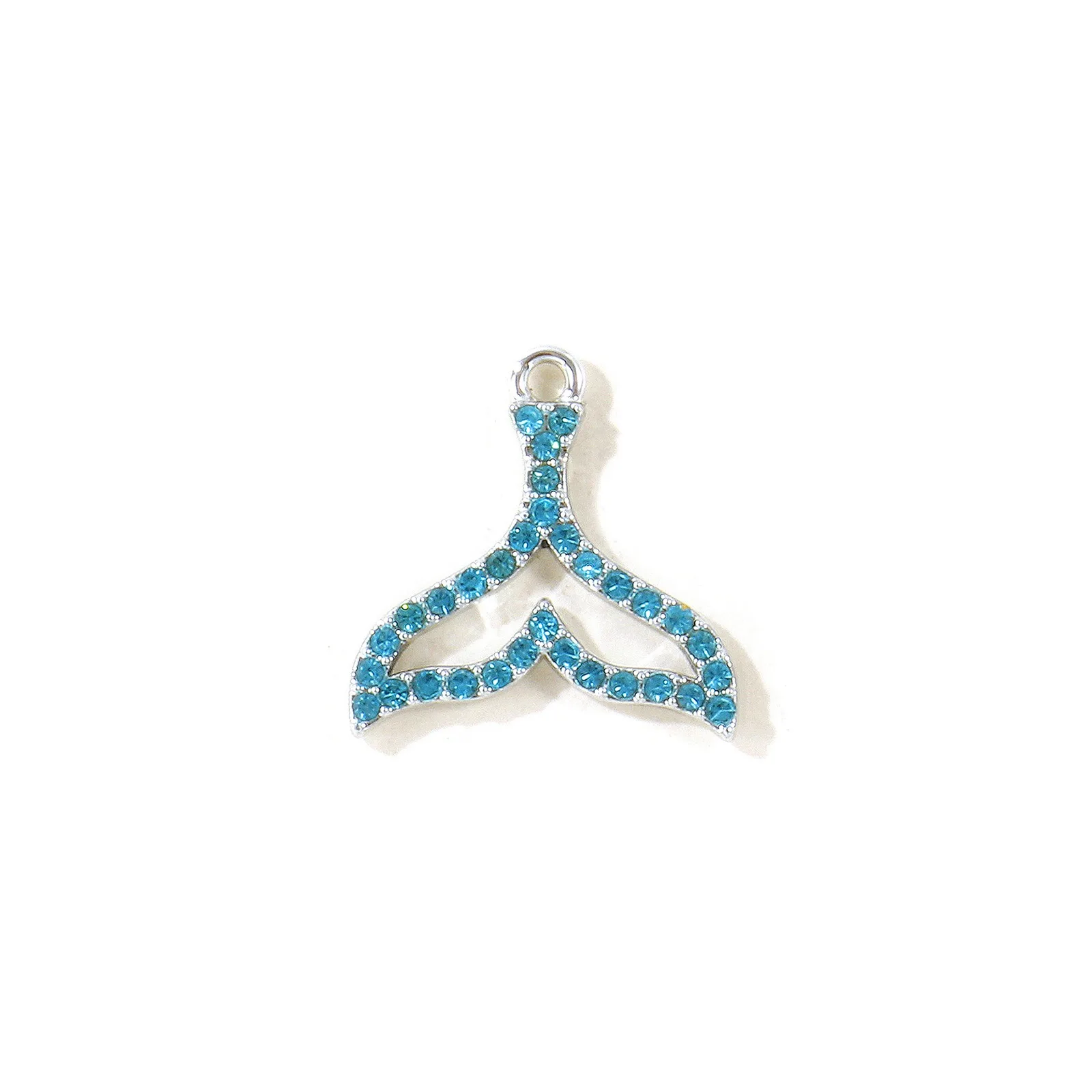 10 Stück Neue Blaue Strass-Ozean-Schmuckanhänger Silberfarbene Zinklegierung Muschel-Schildkröten-Anhänger für Frauen DIY Halsketten-Schmuck – Detail 2