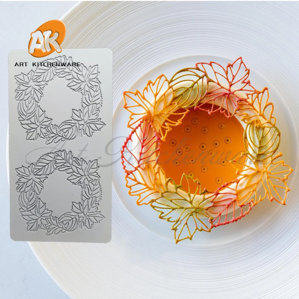 Flower Wreath Silicone Cake Lace Mold Cake Decorating Tool Border Decoration Lace Mold kitchen Baking Tool Bakeware