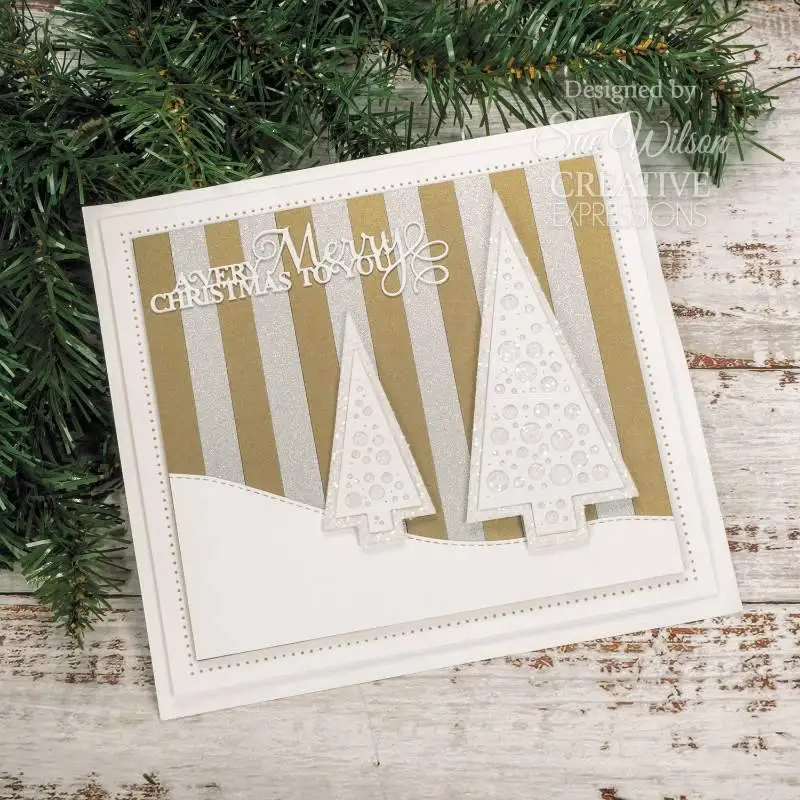 عيد ميلاد سعيد جدًا 2025 قوالب القطع المعدنية الجديدة للنقش الحرفي جعل ورقة بطاقات المعايدة صنع قالب DIY بها بنفسك اليدوية