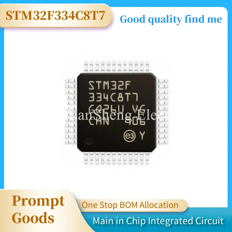 1PCS 32-bit STM32F334C8T6 LQFP48 STM32F334C8T7 STM32F334C6T6 STM32F334C MCU Electronic Components