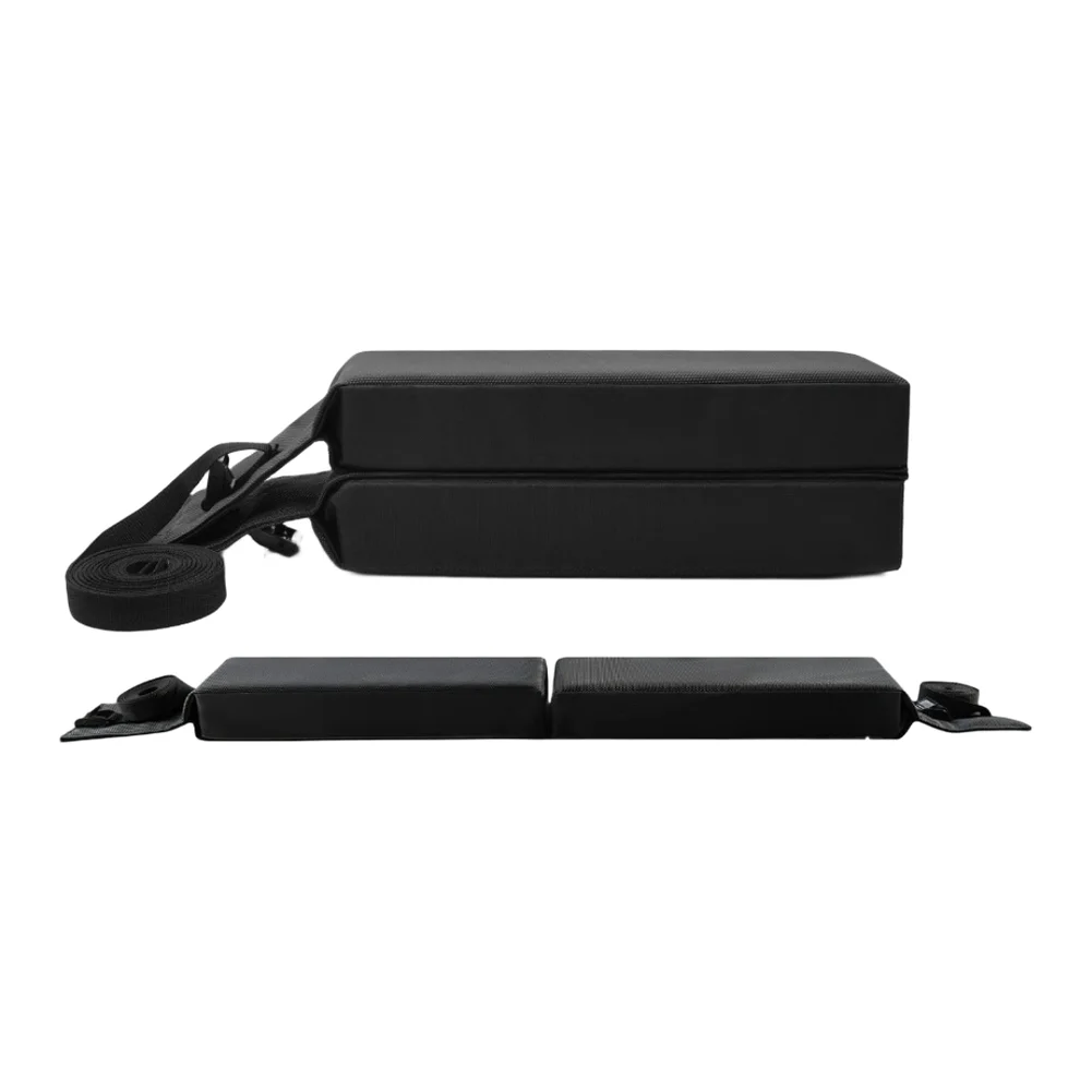 Soft Foam Roof Rack Pads Compatible with Kayaks and SUPs PVC Coated Oxford 80x7.5x12.5cm Black Easy Installation