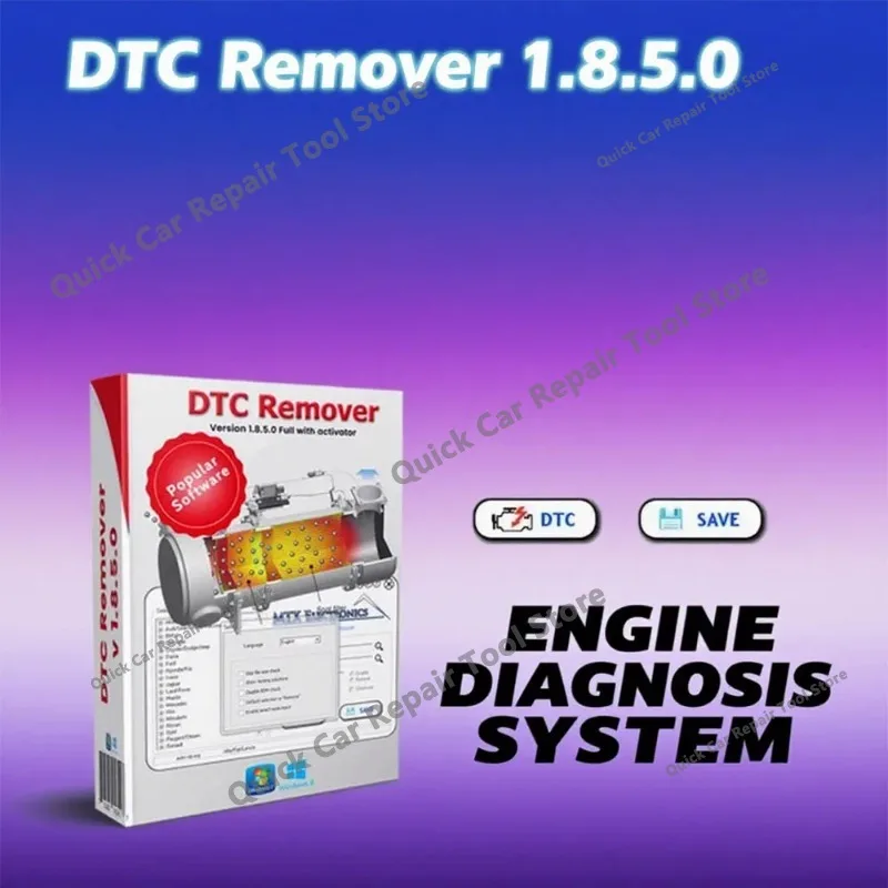 Hot DTC Remover Car Maintenance Tools For KESS KTAG FGTECH OBD2 Software MTX DTC Remover 1.8.5.0 With Keygen ECU Tuning Software