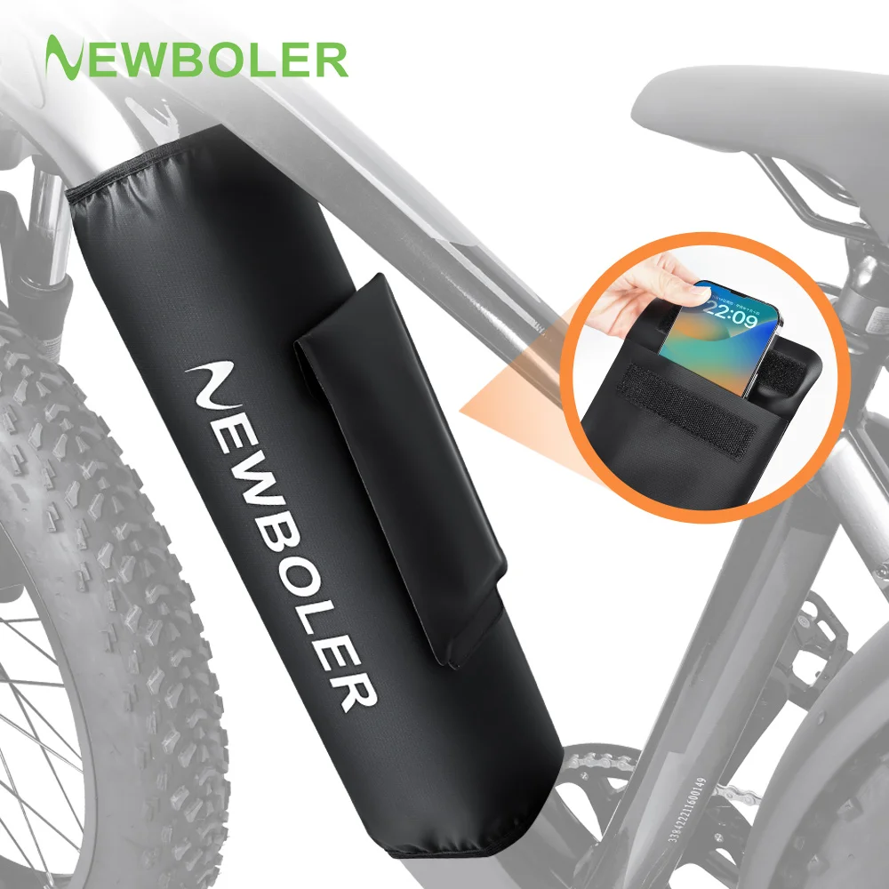 NEWBOLER E-Bike-Akku-Schutzhülle, wasserdichte Tasche für Elektrofahrrad-Akkus, USB, geeignet für die meisten Automodelle