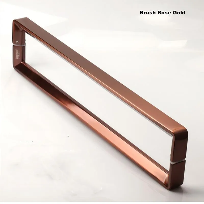 Imagem -06 - Tubo Quadrado Rodada Maçaneta da Porta Maçaneta de Vidro de Madeira Metal Maçaneta da Porta H241 Aço Inoxidável 304