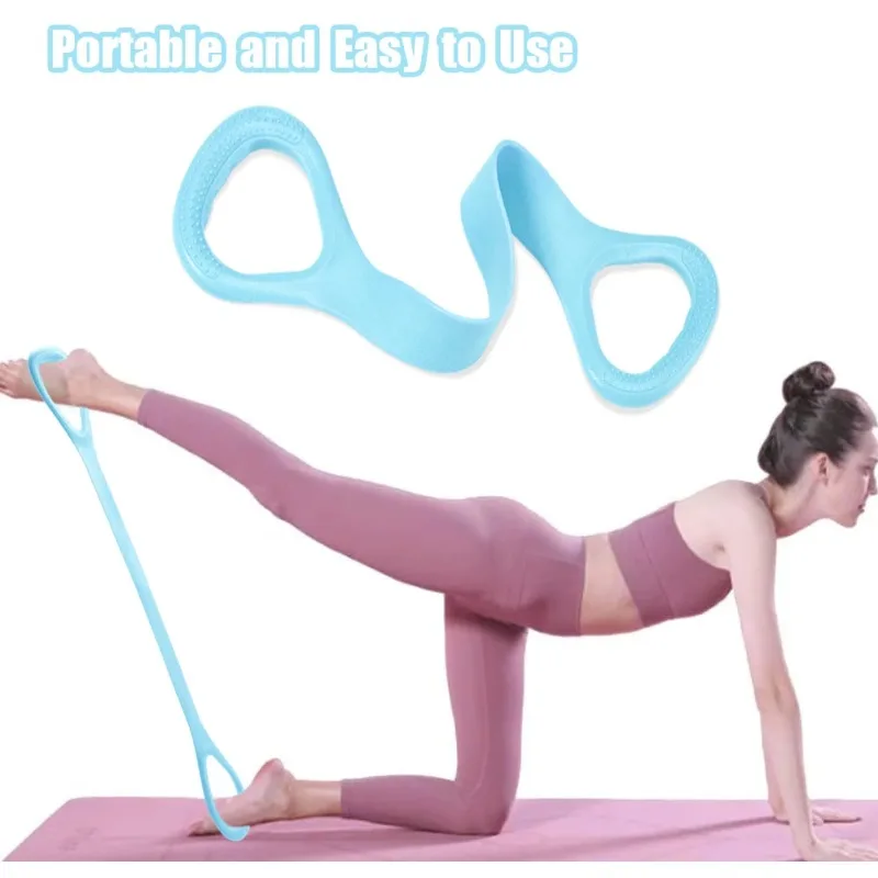 8-shaped puller Band Yoga Pull Rope Shoulder Opener Back Stretcher Elastic Exercise Band For Women Home Slimming Training