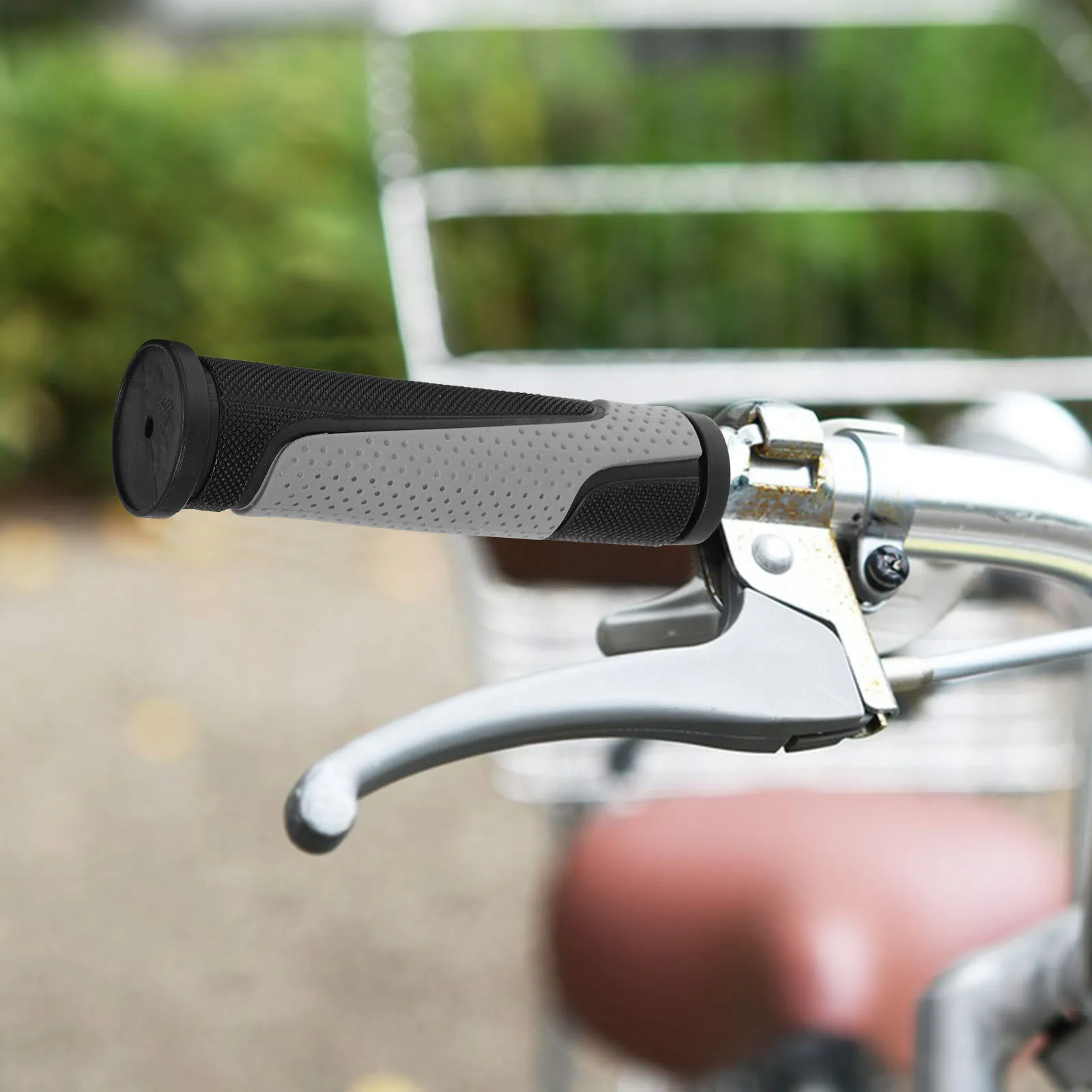 1 Pair Bicycle Handlebar Grips Soft Pvc Ergonomic Anti-Slip Mountain Bike Grips For Foldable Fixed Gear Bikes Durable