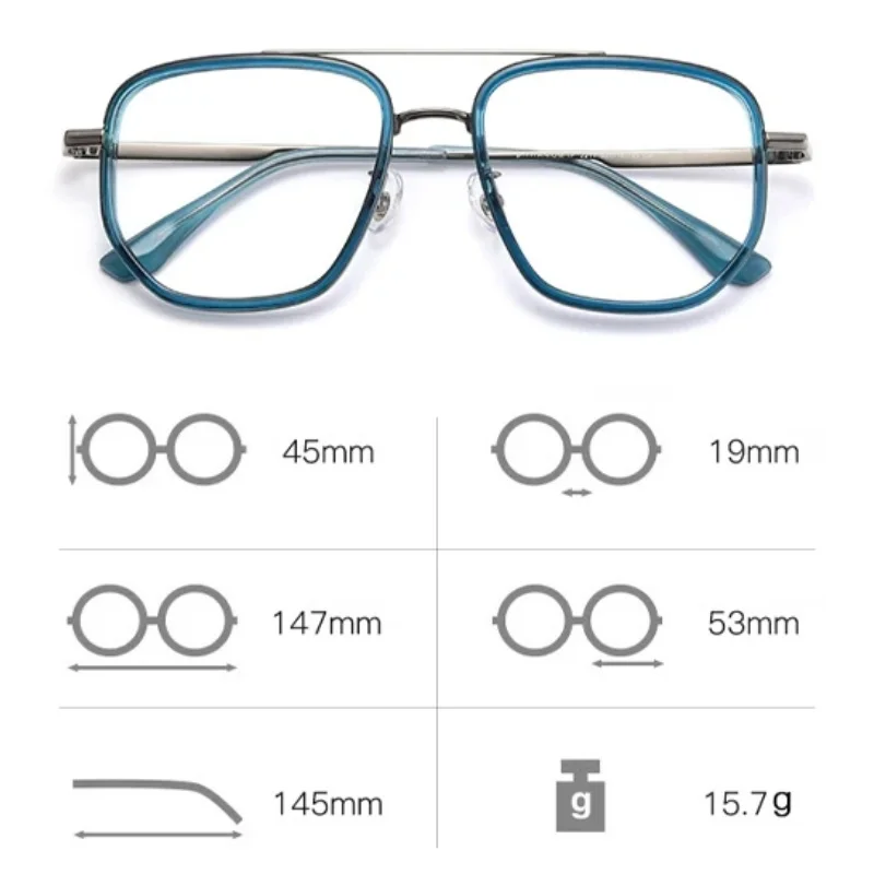 أزياء مربع الطيران نظارات الرجال وصفة طبية بصرية الطيار النظارات حامل العدسات البصرية مع وصفة النظارات التقدمية