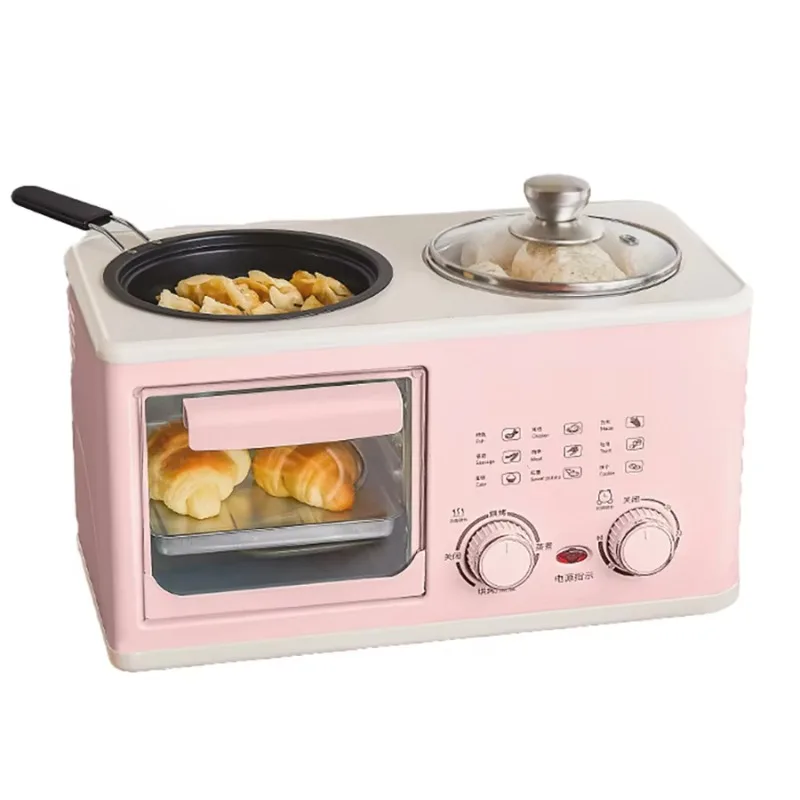 Household 4 in 1 breakfast maker multi-function hamburg sandwich breakfast maker machine with frying pan