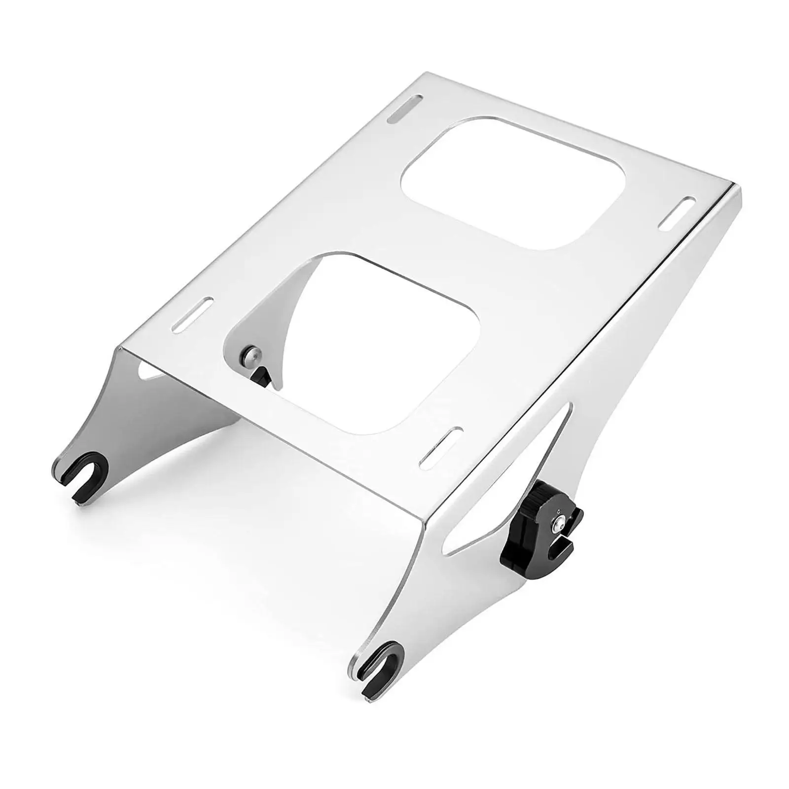 حامل حقيبة أمتعة أسود قابل للفصل، قوي، تخزين إضافي، مناسب للاستخدام، رف خلفي أنيق للركاب