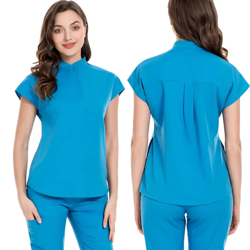 High end nurse suit, female split suit, dental doctor work suit, male elastic surgical suit, hand wash suit set