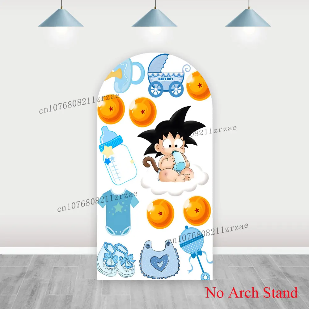 Dragon Ball Arch Baby Goku Backdrop Kid Boy 1st Birthday Party Decoration Baby Shower Poster Banner Background Photography Props