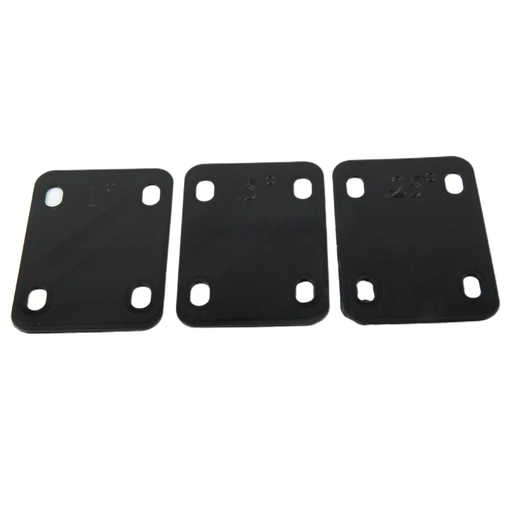 Guitar Parts Neck Shims Plastic 0.25 0.5 1 Degree 3Pcs Electric Guitar Maintenance Neck Plate Replacement High Quality