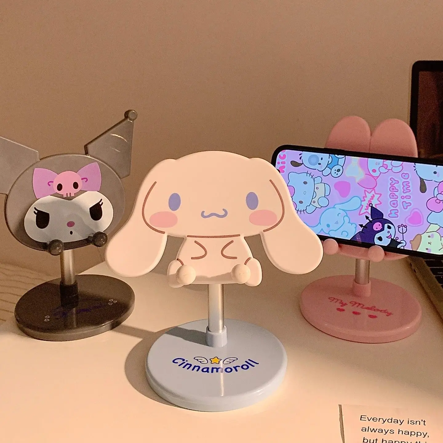 

Kawaii Sanrio Hello Kitty My Melody Phone Stand Cute Cinnamoroll Student Dormitory Desktop Stable Tablet Stand Girl's Gifts Toys