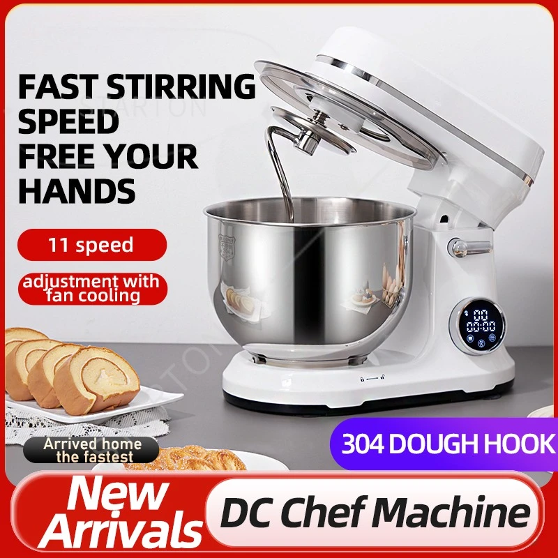Planetary Stand Mixer 5.5L Knead Machine Processor Cake Baking Dough Home Appliance Electric Mix Blender 800W  Automatic