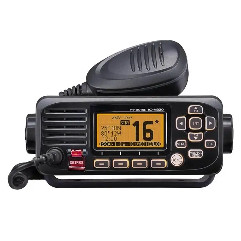 2025 الالكترونيات البحرية الملاحة البحرية الاتصالات IC-M220 سفينة قارب فئة D DSC CH70 VHF جهاز الإرسال والاستقبال اللاسلكي