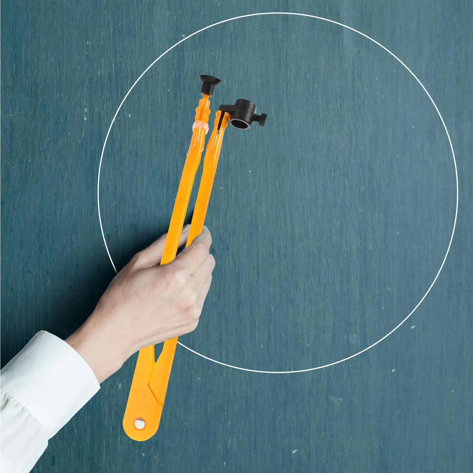 Plastic Teaching Compass Large Size Whiteboard Math Tool Drawing Aid Instrument Chalk Marker Adjustable Radius Sucker