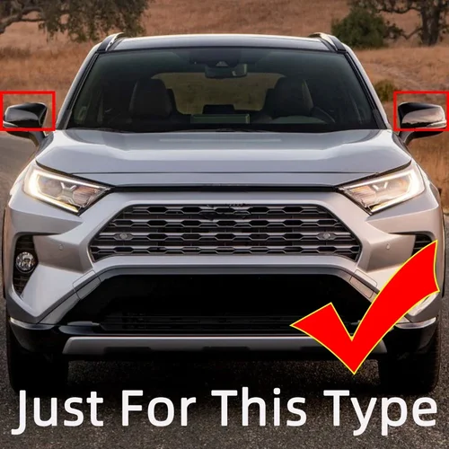 Imagen 2 del producto Accesorios de coche, cubierta de espejo para Toyota RAV4 2020 2021 2022 2023 2024, tapa de espejo retrovisor de ala, tapa pintada