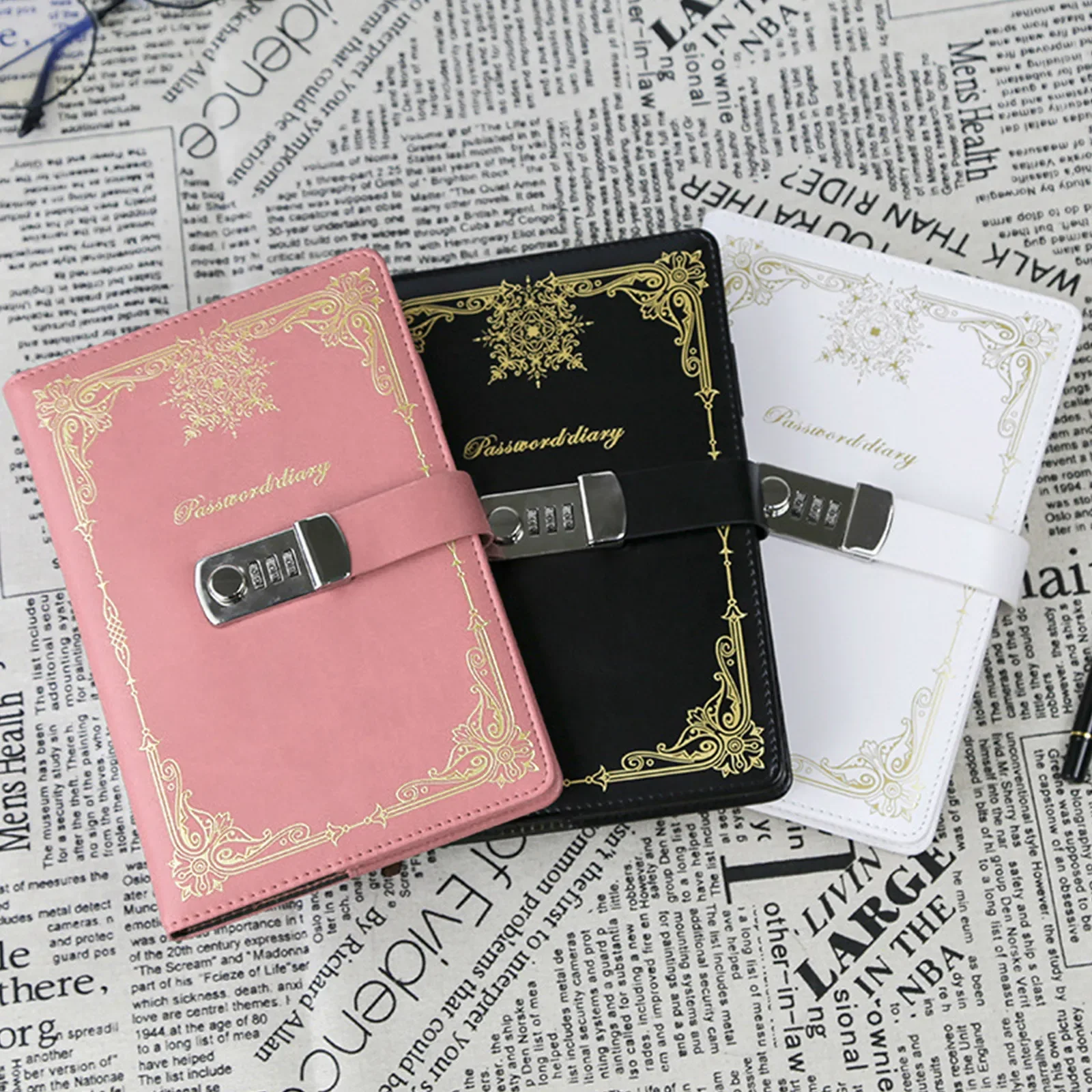 A5 Creative Notebook 200 Pages Diary book with Lock School Office Supplies Notepad Stationery for record and planner stationery