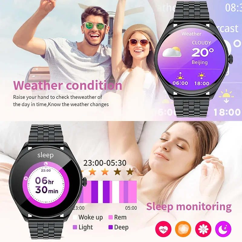 Xiaomi Mijia Smart Watch Woman Bluetooth Call Heart Rate Monitor Sport Fitness Men's Watches Voice Assistant Waterproof Bracelet