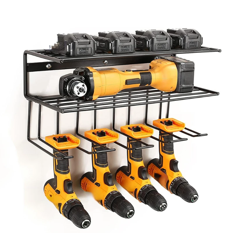 

Heavy Duty Drill Holder , Wall Mount Tool Organizers and Storage Rack for Garage Organization