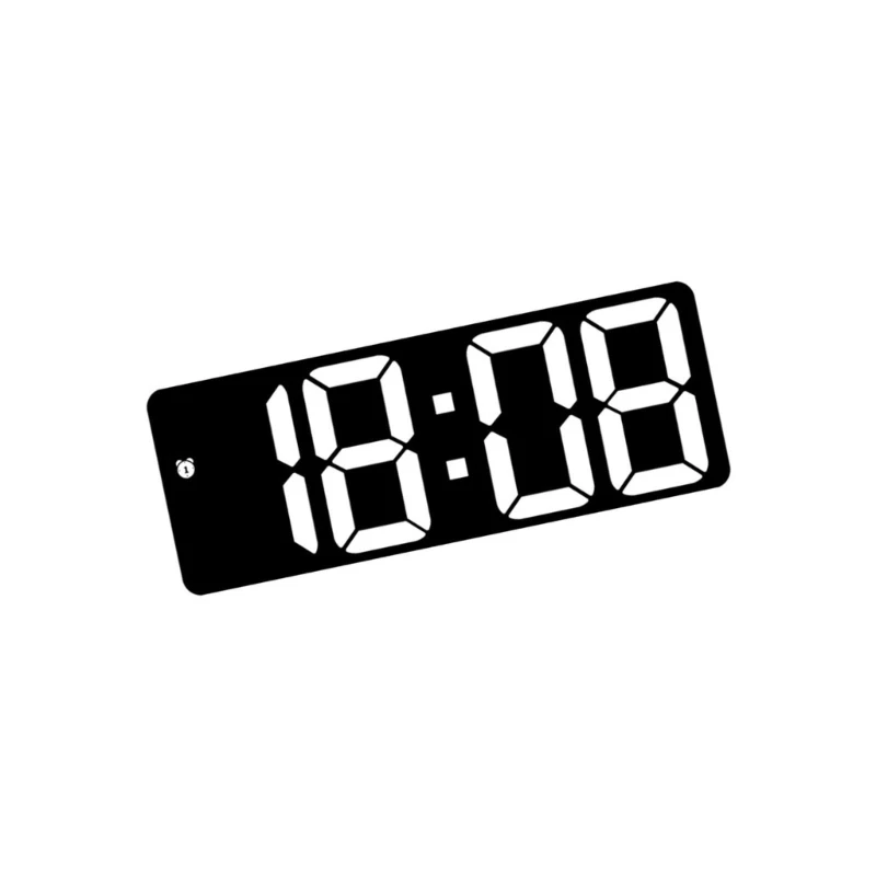 Digital Wall Clock with Temperature Alarm Clock Temperature Large Digital Clock for Living Room Bedroom Desk Clocks 3XUF