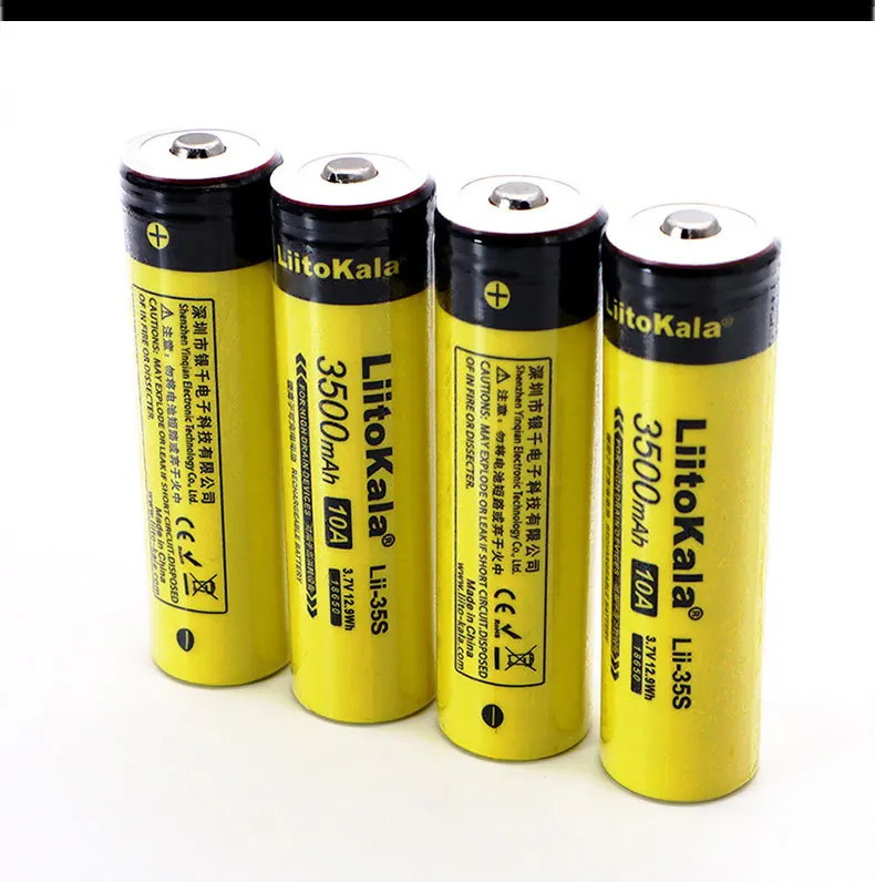 Original New LiitoKala  lii-35S 18650 3500mah battery 3.7v discharge 10A dedicated for energy rechargeable Accessories