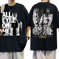 Rapper Tupac 2pac Shakur All Eyez on Me T Shirt Men Women Hip Hop Vintage T-shirts Men's Casual Oversized Tshirt Male Streetwea
