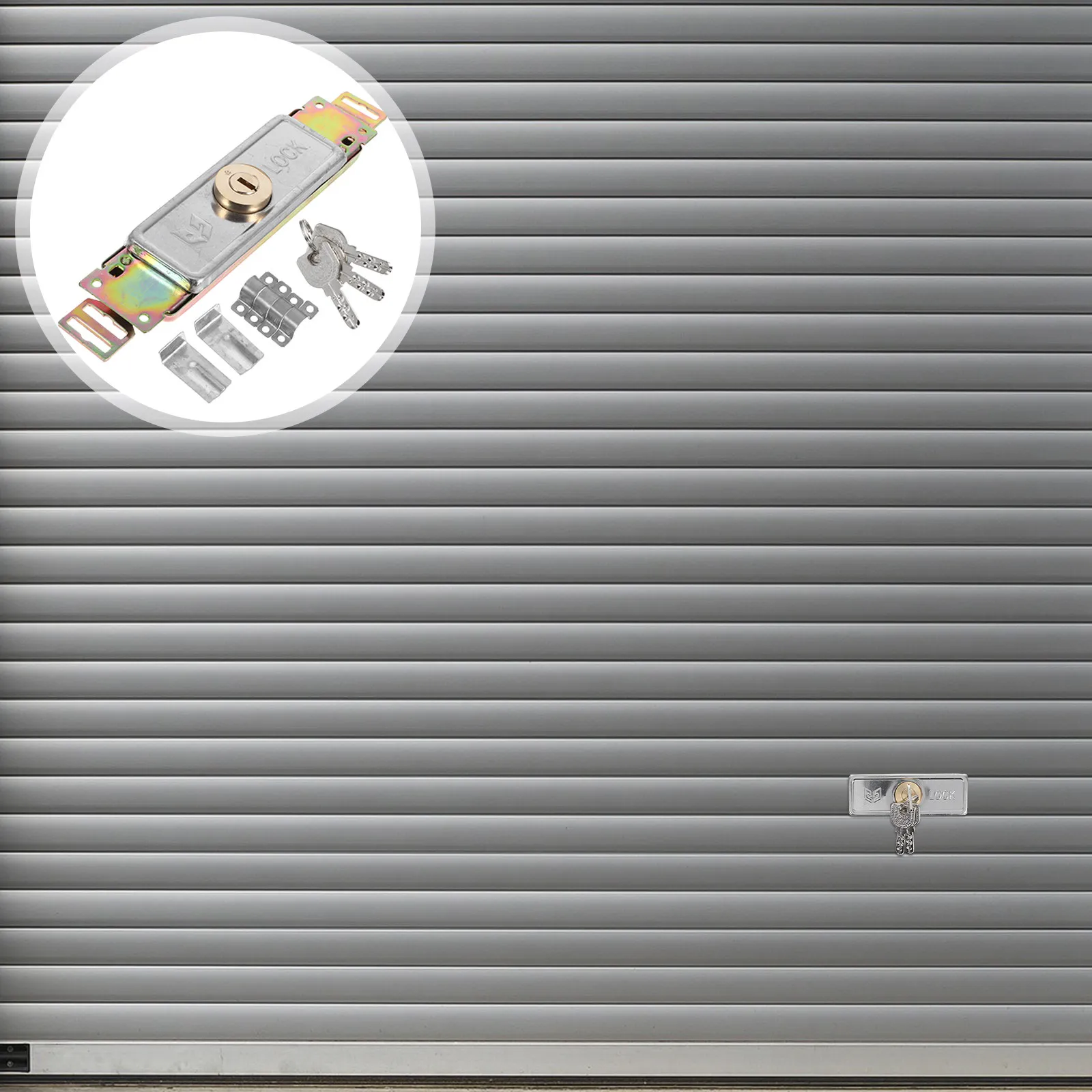 

Коммерческий замок для рулонных ворот из цинкового сплава с двойным цилиндром, защитный, противовзломный, для раздвижных ворот и амбарных дверей